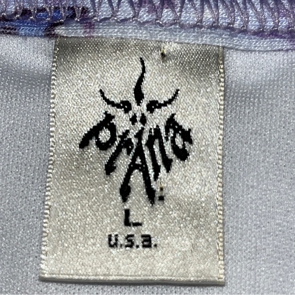 PrAna Purple geometric TANK TOP women Lrg thin Straps Cropped Built In BRA Knit - Picture 3 of 11